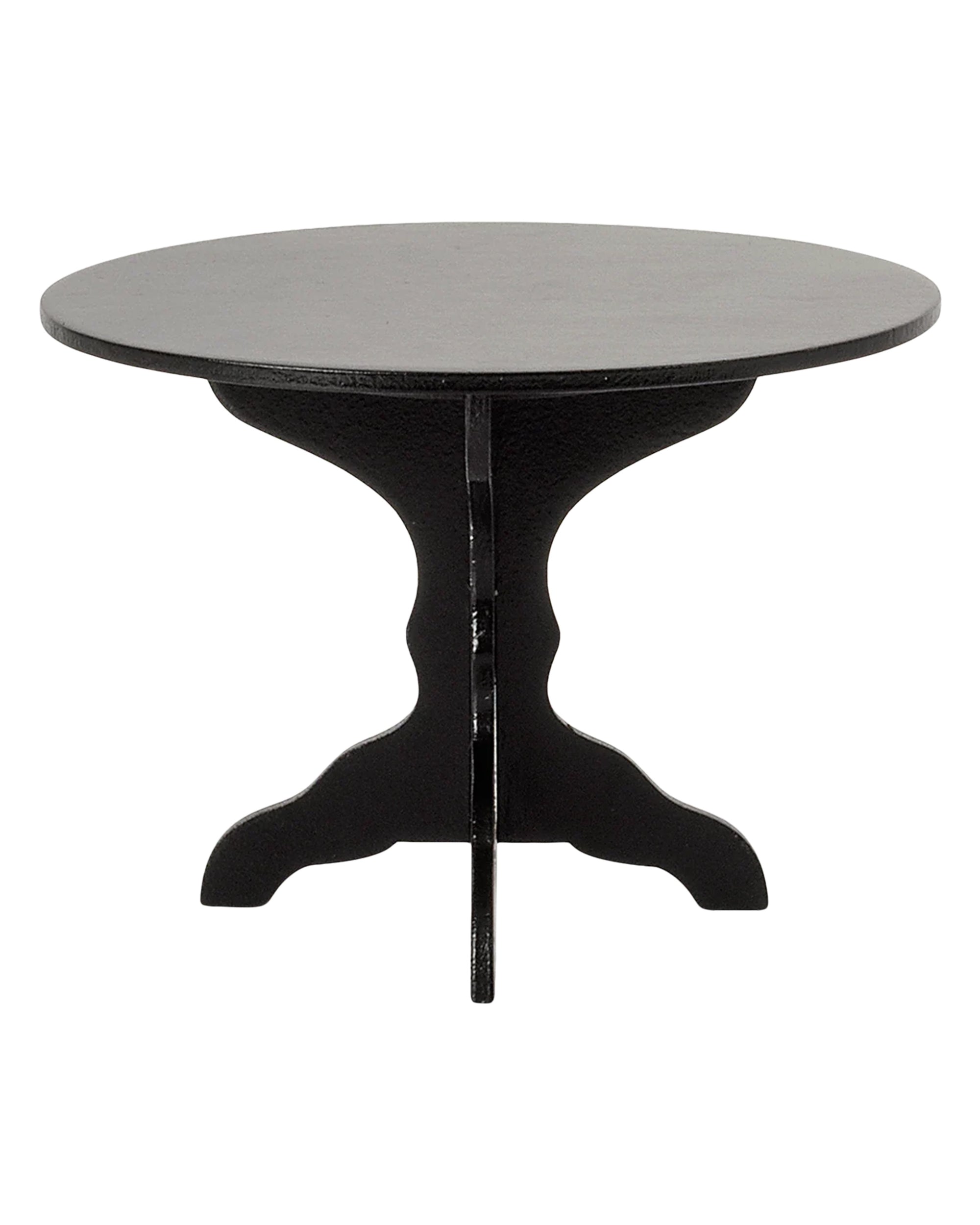 Round Maileg Coffee Table Miniature with classic design, ideal for accenting cozy living room displays.