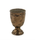 The Zentique Distressed Bronze Vase features a rounded body, flared rim, and sturdy base with a wide opening diameter, displayed against a plain white background.