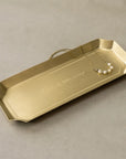 Brass desk tray with engraved Creativity Takes Courage, by Faire, elegant accent for jewelry or decor.