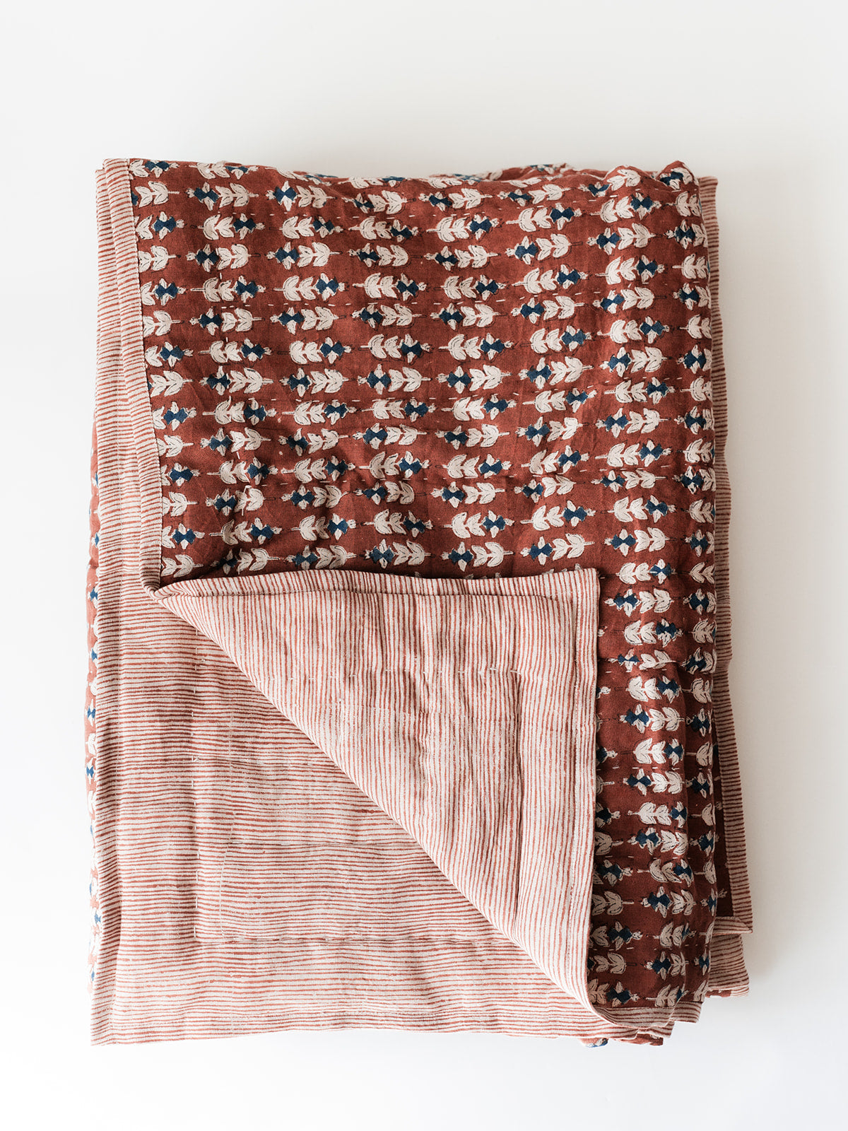 Faire Blossom Block Print Quilt
