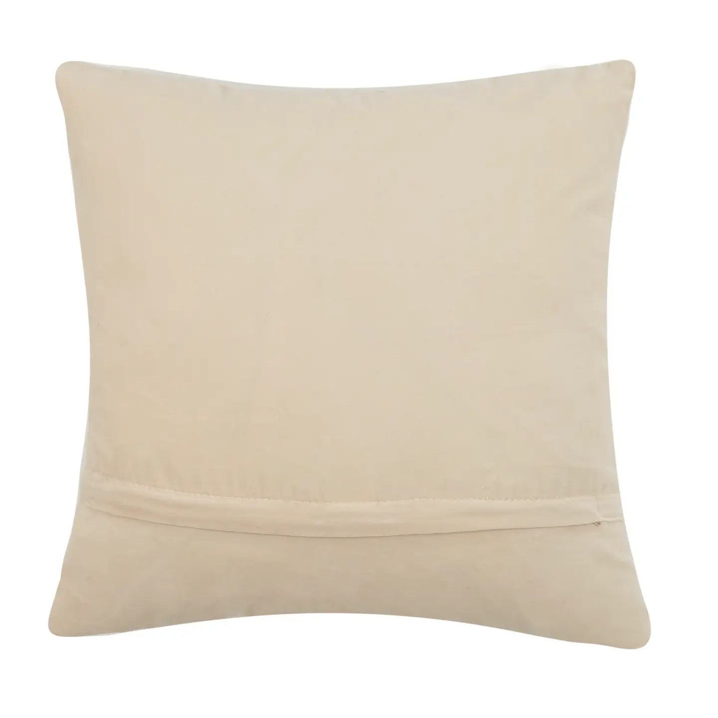 The Faire Country Club Pillow is a plain, square beige throw pillow with a visible horizontal seam and overlapping back flap, shown on a white background.