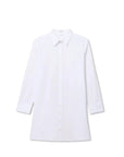 The Felicia Poplin Dress by Perfectwhitetee features crisp cotton poplin, long sleeves, a classic collar, and button-down front—perfect for everyday wear. Shown here against a plain white background.