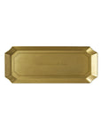 Brass tray with raised edges and Fortune Favours the Brave engraving, by Faire, elegant accent for any room.