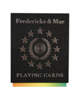 Sleek black Fred Mae Cards box with silver stars and rainbow base by Hachette Book Group, perfect for gifting.