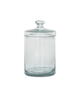 The DF9422 Glass Jar w/ Lid by Creative Co-op is a clear, round glass jar shown with its lid against a plain white background—ideal for organizing or displaying your favorite items.