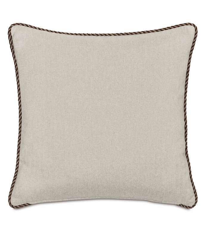 The Eastern Accents Highland Plaid Pillow, shown against a white background, is ideal for pairing with the Highland bedding collection or layering with your favorite flannel plaid pillow for extra warmth and style.