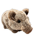 The Faire Javelina Stuffed Animal is a soft, plush toy resembling a collared peccary with light brown fur and black button eyes—perfect as a Texas wildlife gift. Shown on a white background.