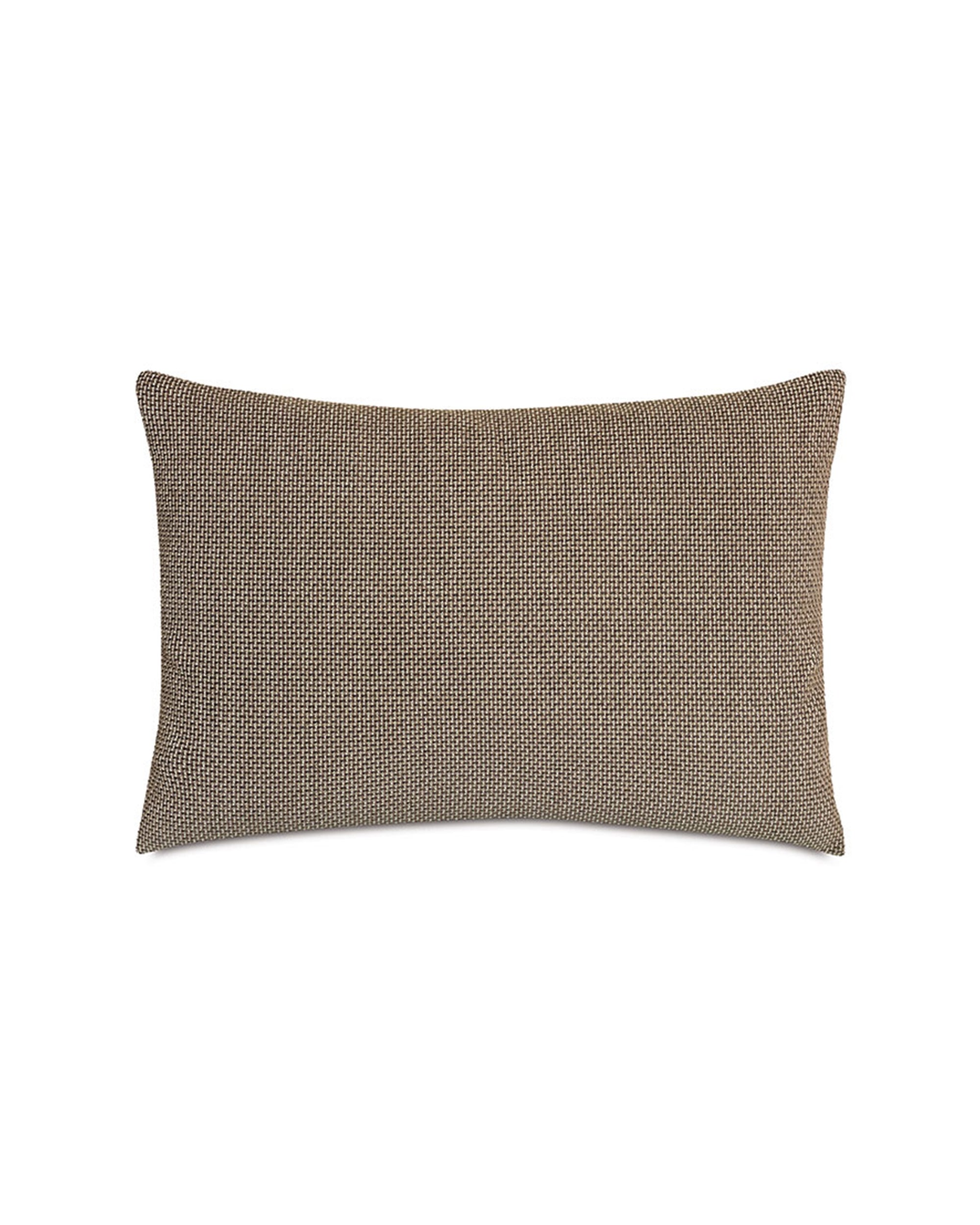The Kane Woven Euro Sham by Eastern Accents features a small-scale geometric textured design in brown and beige, ideal for King size bedding, shown on a plain white background.