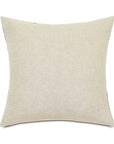 The KIMAHRI PATCHWORK throw pillow by Eastern Accents features a simple square beige design with a plain fabric texture, displayed against a white background.