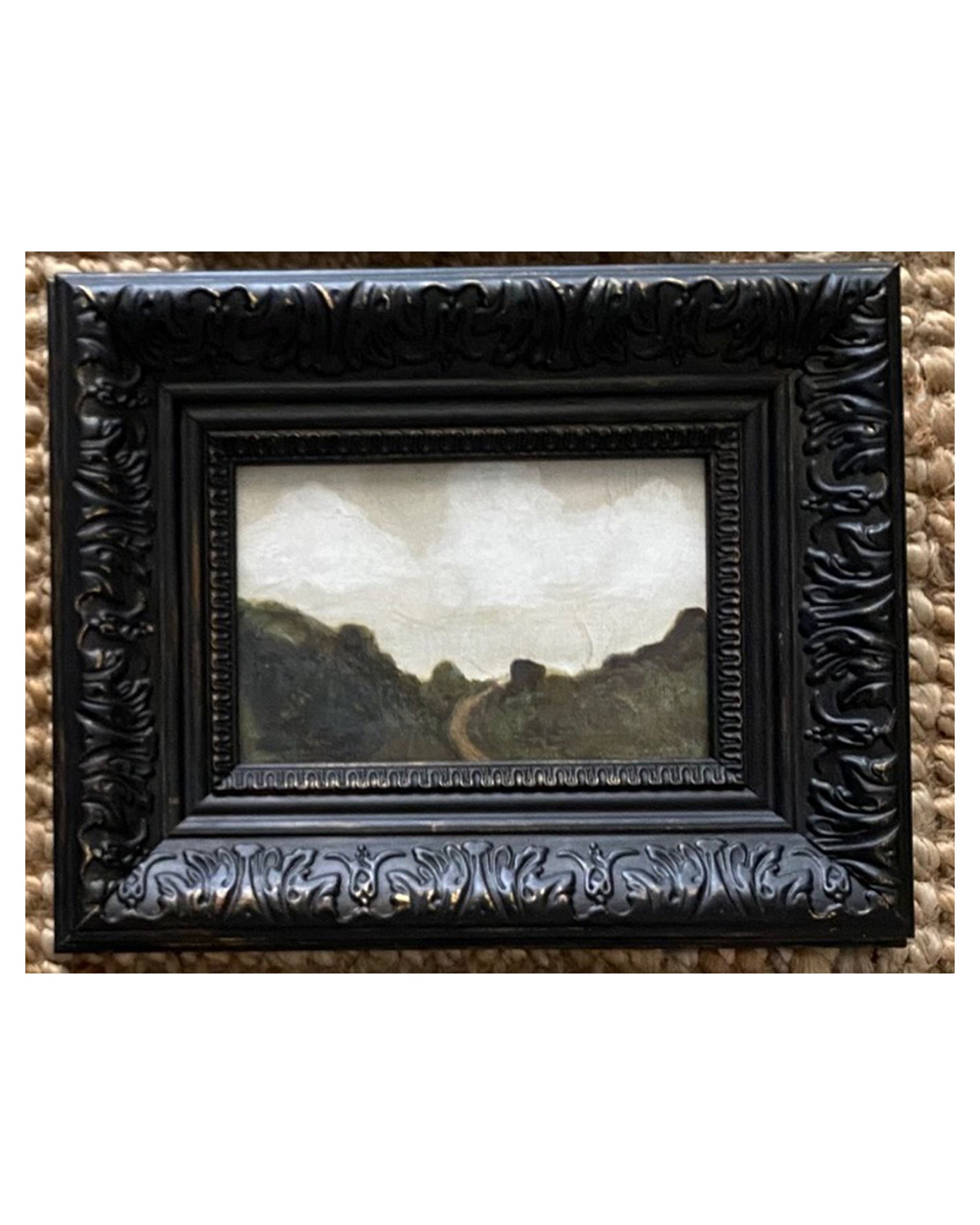 Enhance your home decor with Tak Design’s LANDSCAPES Framed Art, featuring hand-painted landscape artwork in a vintage frame.