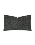 The Marl Deco Charcoal pillow by Eastern Accents is a rectangular, dark grey decorative piece with a subtle speckled pattern, crafted from soft boucle fiber and displayed against a white background.