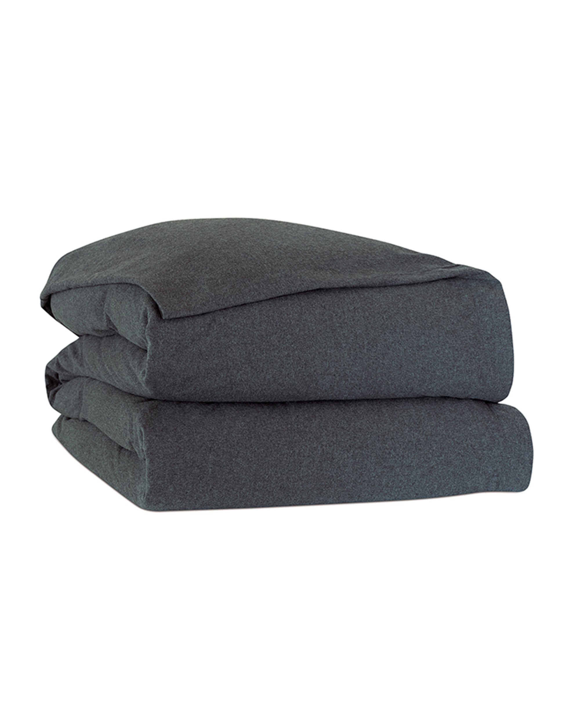 The Monterosa Cotton Flannel Duvet Cover by Eastern Accents, neatly folded in two layers against a white background, highlights its soft cotton flannel texture and clean lines.