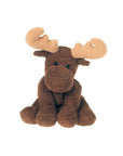 The Mary Meyer Corp Stuffed Animals plush moose features soft brown fur, light tan antlers, and black button eyes—a cute companion for anyone who loves stuffed animals.