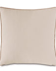 The NAy-05 Bagira Spot with Small Welt by Eastern Accents is a square beige accent pillow featuring subtle texture and light brown piping, displayed against a white background.