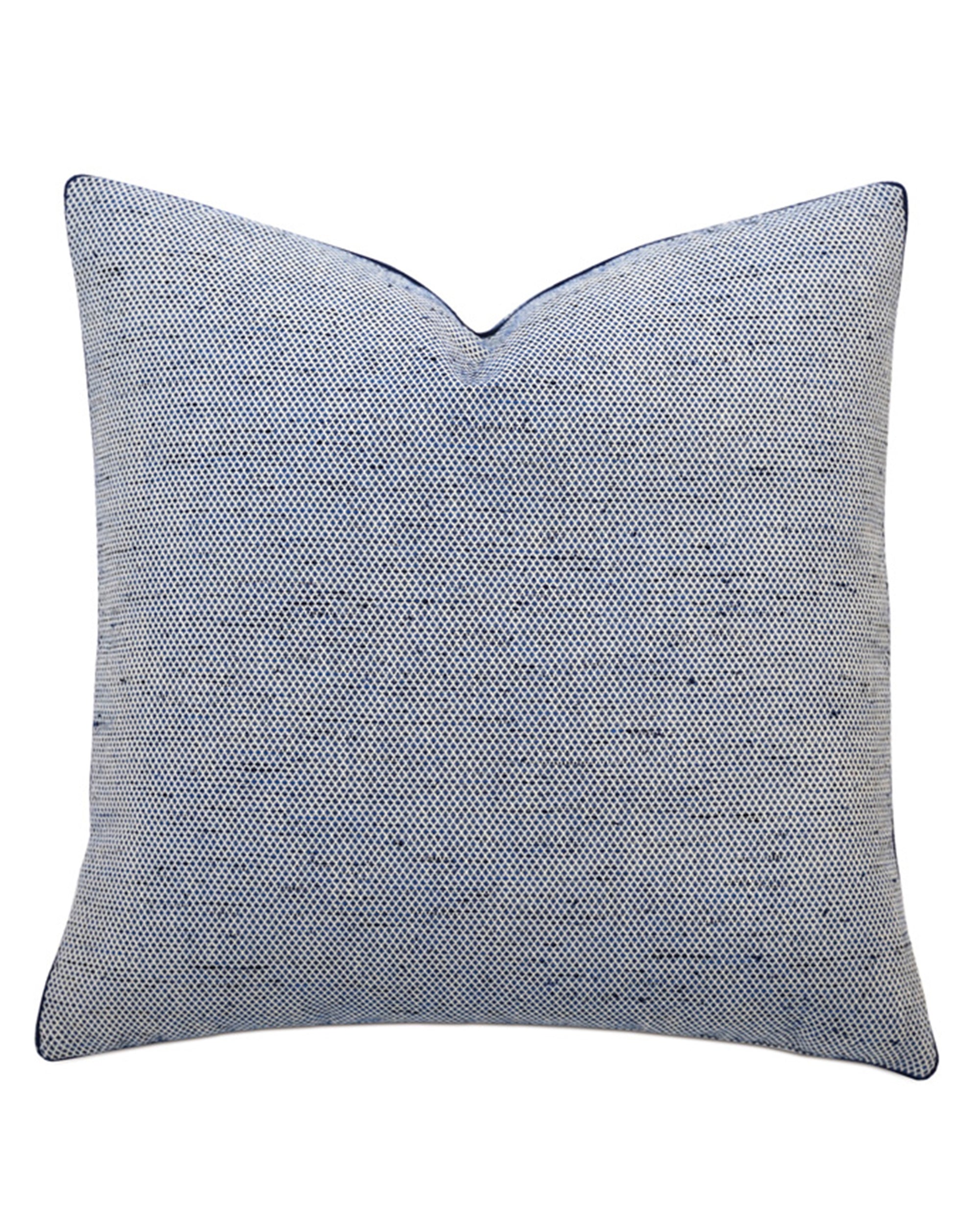 Blue and white geometric 22x22 pillow with dotted texture by Eastern Accents, perfect for modern living rooms.