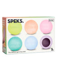 The Faire Mini Gump 6-pack includes pastel squeezable, moldable stress balls in green, peach, pink, teal, blue, and purple—soft fidget toys perfect for stress relief.