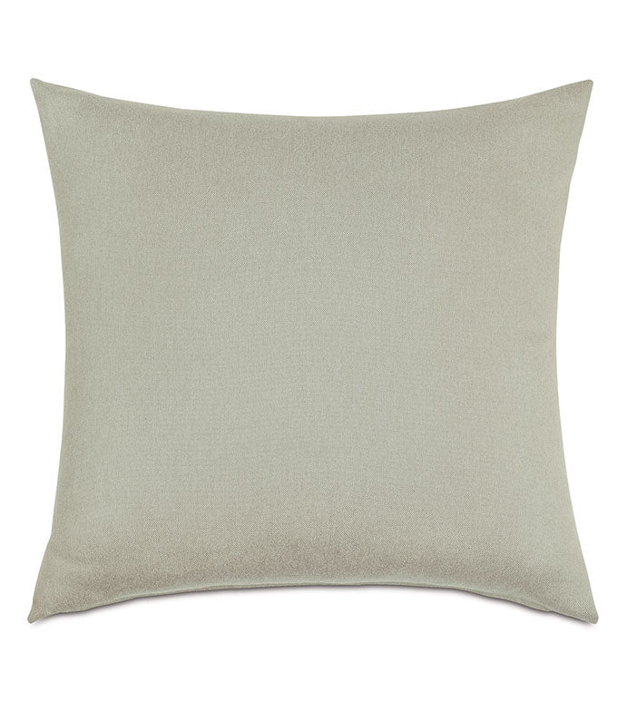 Light gray Steeplechaser pillow with diamond trim by Eastern Accents on white background.