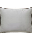 The Hendrix Stone Sham by Eastern Accents is a rectangular white 20x27 pillow with dark piping along the edges, shown on a plain white background.