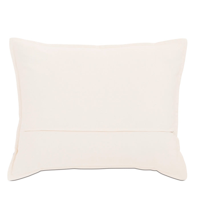 The Eastern Accents Tabby Sapphire Sham is a rectangular, off-white pillow with a subtle bottom seam and included insert, shown on a white background.