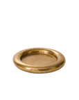 Round gold tray with raised rim by Accent Decor, Stowe Tray, modern accent for stylish home decor.