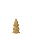The Accent Decor Village Tree Small features a yellow ceramic design with ridged layers, resembling a stylized Christmas tree—ideal for festive holiday displays or as an addition to your Village Collection.
