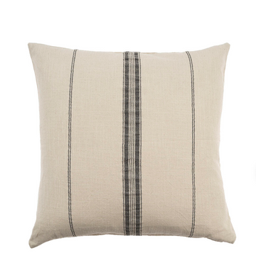 Classic Pinstripe Linen pillow 24x24