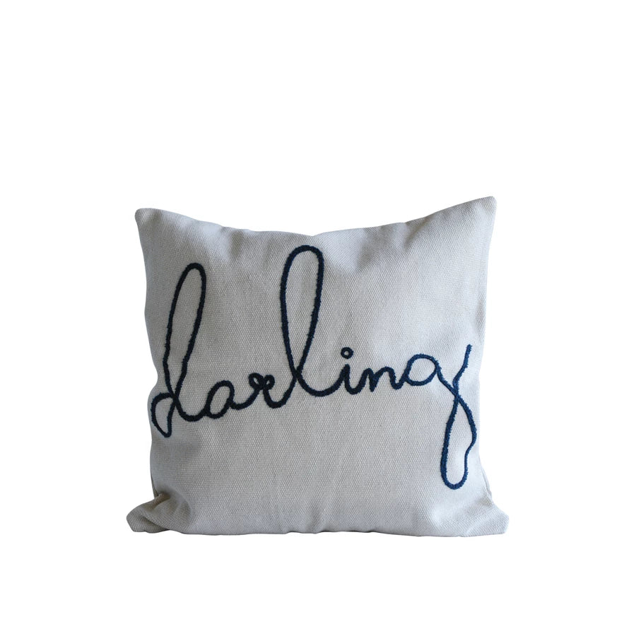 Darling Embroidered Pillow