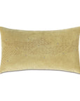 A Zephyr Engraved 15x26" pillow from Eastern Accents with embossed abstract geometric patterns and small silver stud embellishments, perfect for a Scottsdale Arizona bungalow.